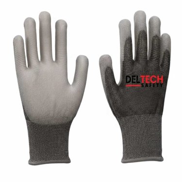 Grey Cut Resistant Safety Gloves with PU Coating Manufacturers, Suppliers in India