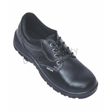 Black Derby Safety Shoes with Buff Grain Leather Upper and PU Sole Manufacturers, Suppliers in India